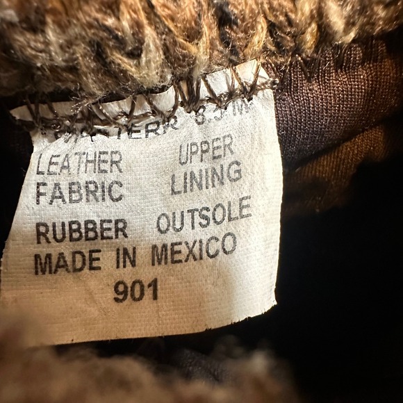 Steve Madden Cognac Knit Cuff Leather Boots Side Zip Stacked Heel Womens 8.5M - Picture 6 of 15